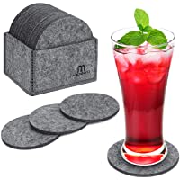 MENNYO Posavasos Originales- Juego de 14 Posavasos de Fieltro con Caja- Posavasos para Regalo Antideslizante Protección…